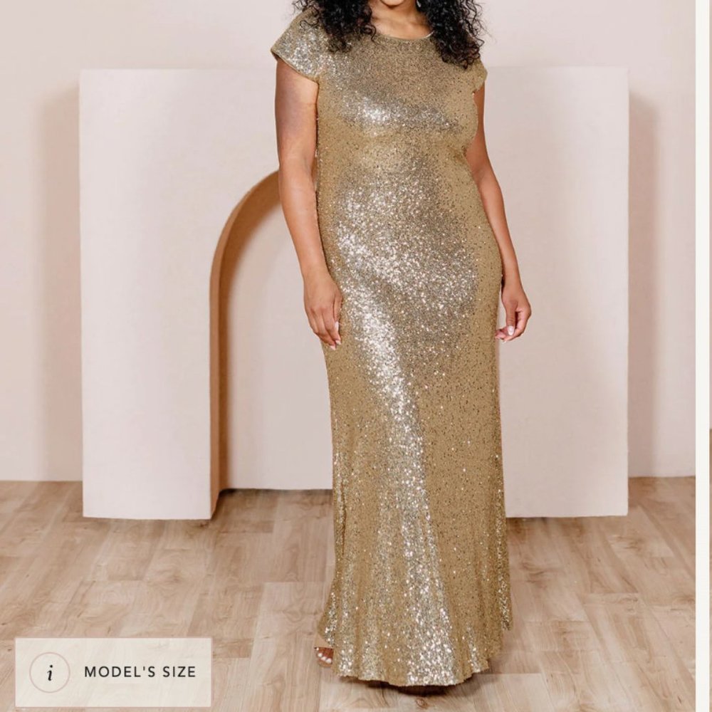 REVELRY Chloe Gold (204) Bridesmaid Dress - SIZE 6
